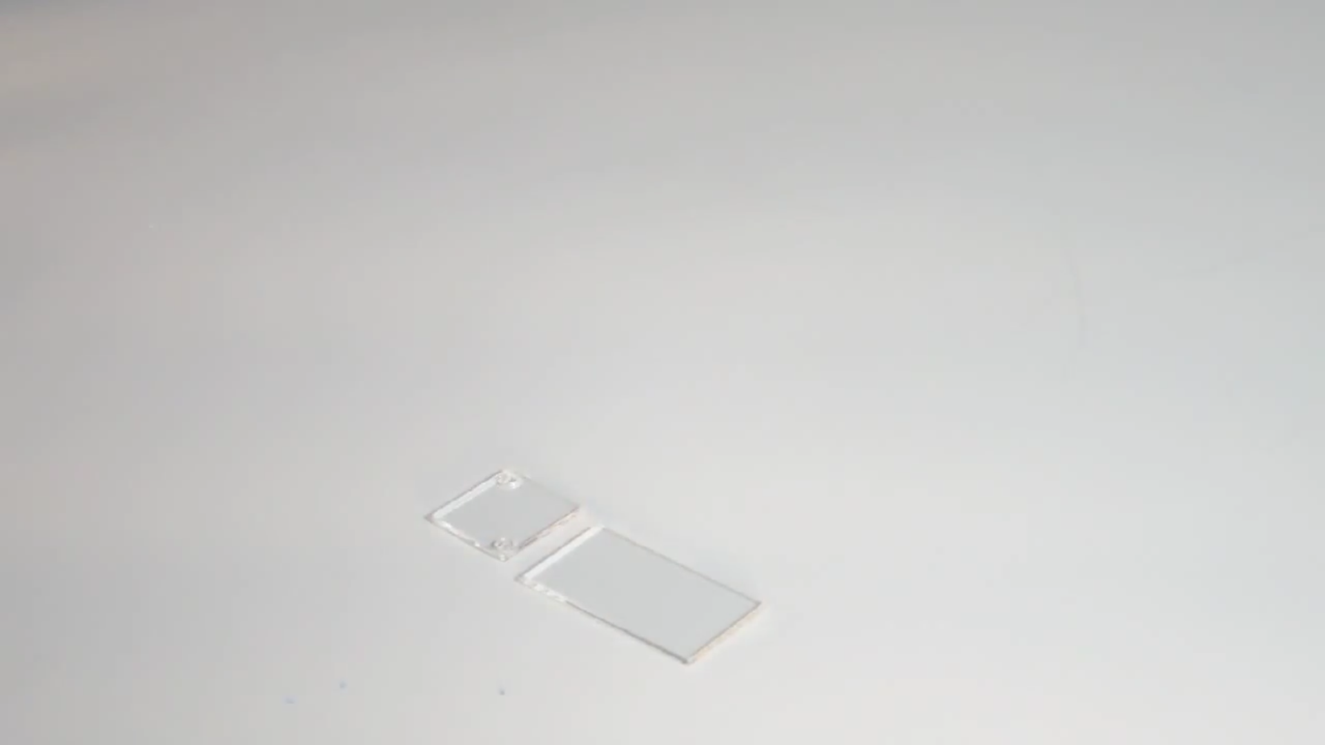 Biotic Games Step 16 - Microscope slide: peel off small cover foil